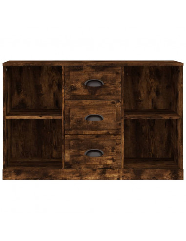 Credenza Rovere Fumo 104,5x35,5x67,5 cm in Legno Multistrato