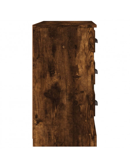 Credenza Rovere Fumo 104,5x35,5x67,5 cm in Legno Multistrato