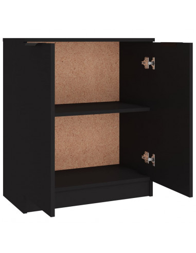Credenze 3 pz Nere in Legno Multistrato