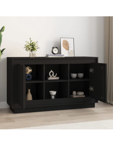 Credenza Nera 102x35x60 cm in Legno Multistrato
