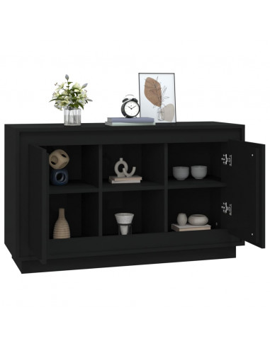 Credenza Nera 102x35x60 cm in Legno Multistrato