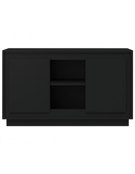 Credenza Nera 102x35x60 cm in Legno Multistrato