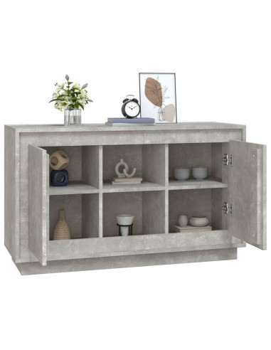 Credenza Grigio Cemento 102x35x60 cm in Legno Multistrato