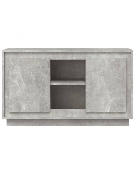 Credenza Grigio Cemento 102x35x60 cm in Legno Multistrato