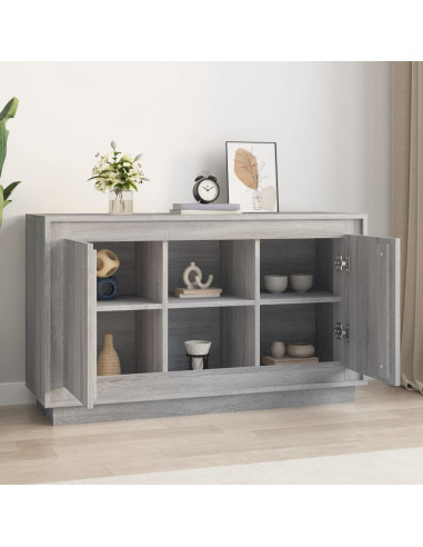 Credenza Grigio Sonoma 102x35x60 cm in Legno Multistrato