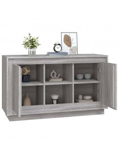 Credenza Grigio Sonoma 102x35x60 cm in Legno Multistrato