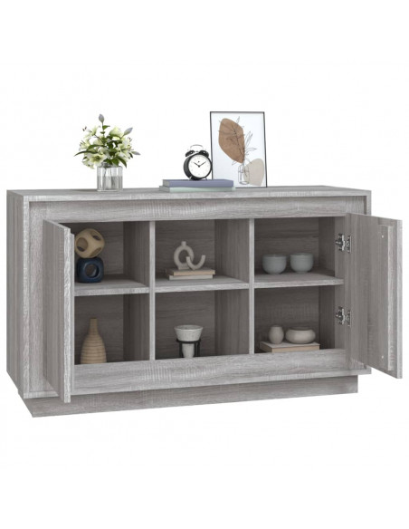 Credenza Grigio Sonoma 102x35x60 cm in Legno Multistrato