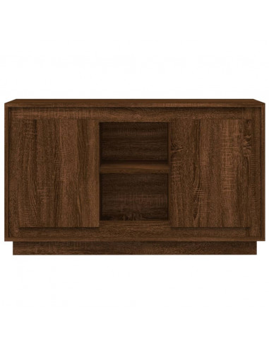 Credenza Rovere Marrone 102x35x60 cm in Legno Multistrato