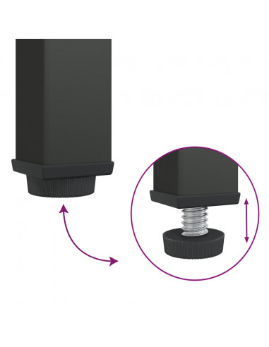 Credenza Nera 105x35x70 cm Vetro e Acciaio