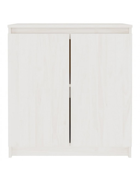 Armadietto Bianco 60x36x65 cm in Legno Massello di Pino