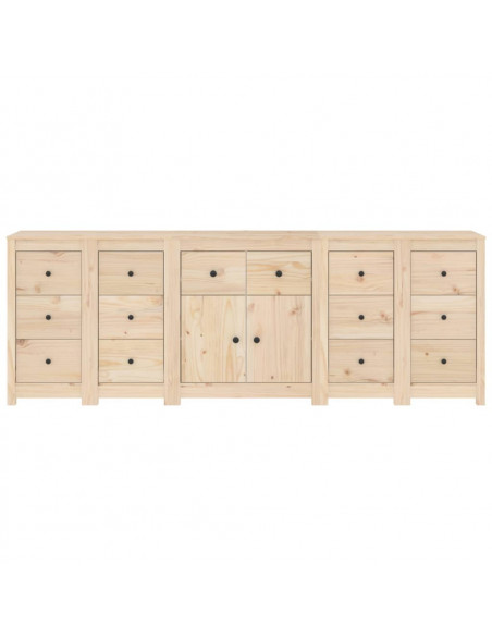 Credenza 230x35x80 cm in Legno Massello di Pino