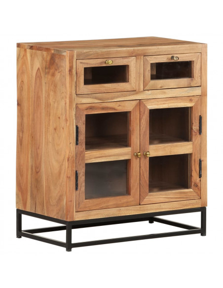 Credenza 60x35x70 cm in Legno Massello di Acacia