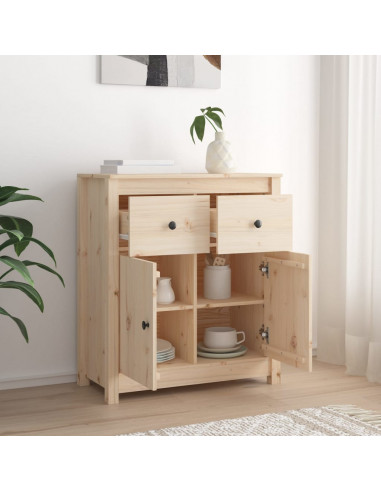 Credenza 70x35x80 cm in Legno Massello di Pino