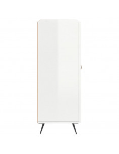 Credenza 69,5x34x90 cm in Legno Multistrato Bianco Lucido 2