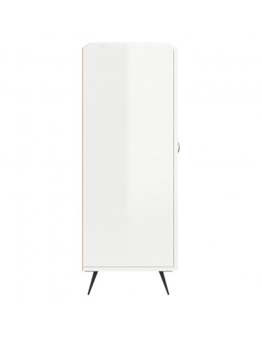 Credenza 69,5x34x90 cm in Legno Multistrato Bianco Lucido