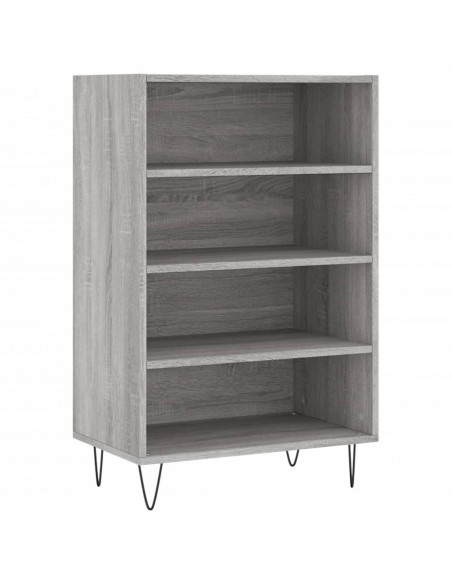 Credenza Grigio Sonoma 57x35x90 cm in Legno Multistrato
