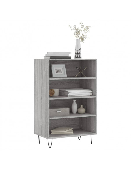 Credenza Grigio Sonoma 57x35x90 cm in Legno Multistrato