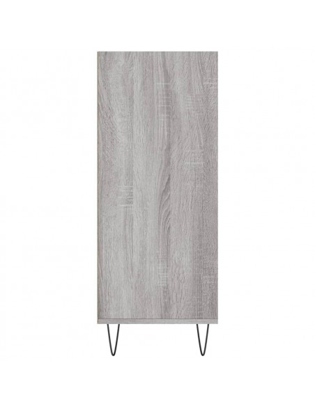 Credenza Grigio Sonoma 57x35x90 cm in Legno Multistrato