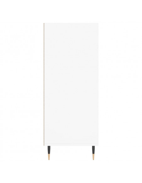 Credenza Bianca 57x35x90 cm in Legno Multistrato