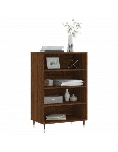 Credenza Rovere Marrone 57x35x90 cm in Legno Multistrato