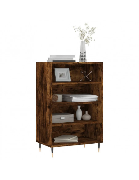 Credenza Rovere Fumo 57x35x90 cm in Legno Multistrato