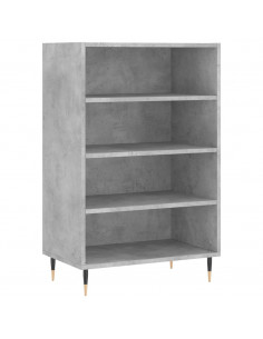 Credenza Grigio Cemento 57x35x90 cm in Legno Multistrato 2