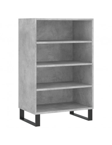 Credenza Grigio Cemento 57x35x90 cm in Legno Multistrato