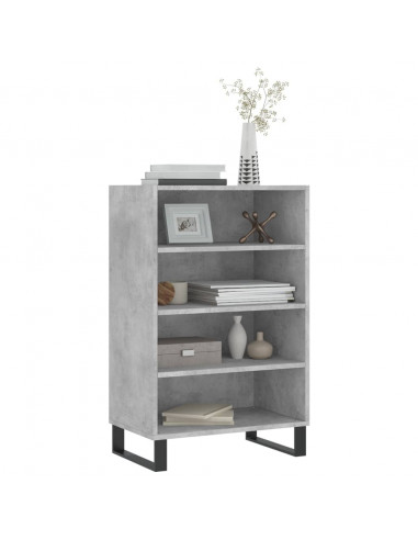 Credenza Grigio Cemento 57x35x90 cm in Legno Multistrato