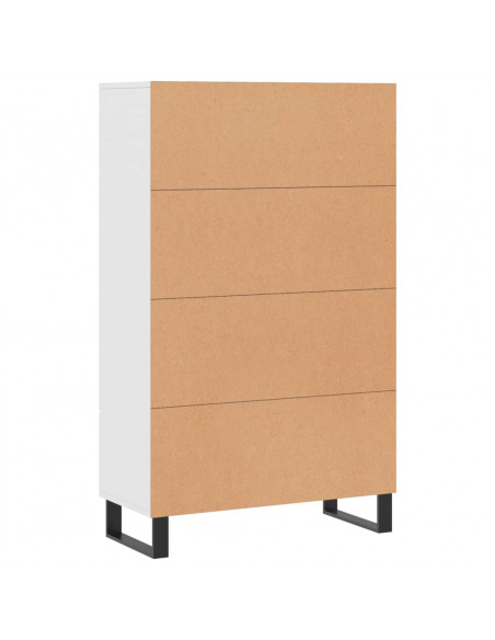 Credenza Bianca 69,5x31x115 cm in Legno Multistrato