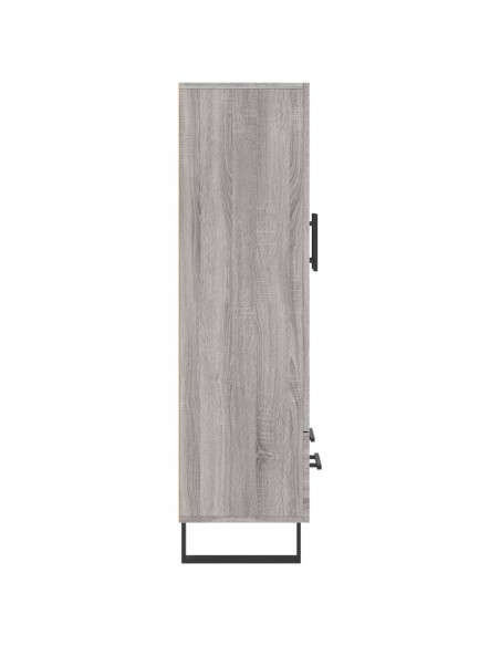 Credenza Grigio Sonoma 69,5x31x115 cm in Legno Multistrato