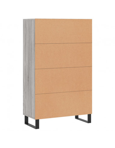Credenza Grigio Sonoma 69,5x31x115 cm in Legno Multistrato
