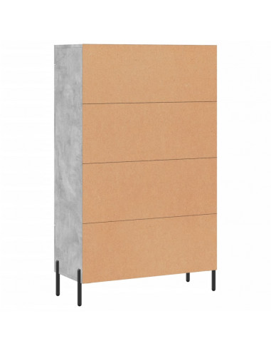 Credenza Grigio Cemento 69,5x31x115 cm in Legno Multistrato