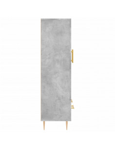 Credenza Grigio Cemento 69,5x31x115 cm in Legno Multistrato 2