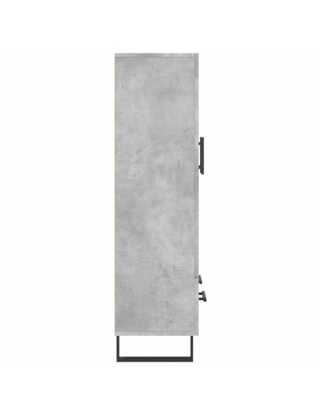 Credenza Grigio Cemento 69,5x31x115 cm in Legno Multistrato