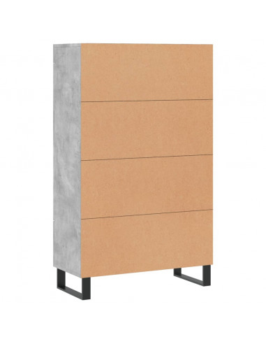 Credenza Grigio Cemento 69,5x31x115 cm in Legno Multistrato