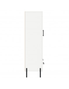 Credenza Bianca 69,5x31x115 cm in Legno Multistrato 2