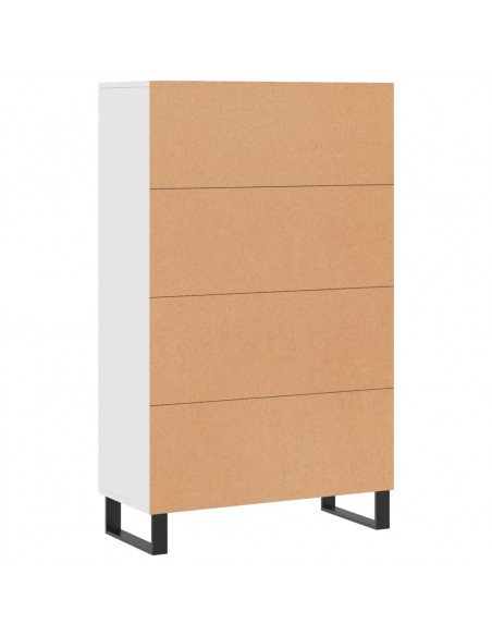 Credenza Bianca 69,5x31x115 cm in Legno Multistrato