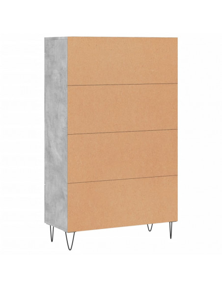 Credenza Grigio Cemento 69,5x31x115 cm in Legno Multistrato