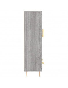 Credenza Grigio Sonoma 69,5x31x115 cm in Legno Multistrato 2