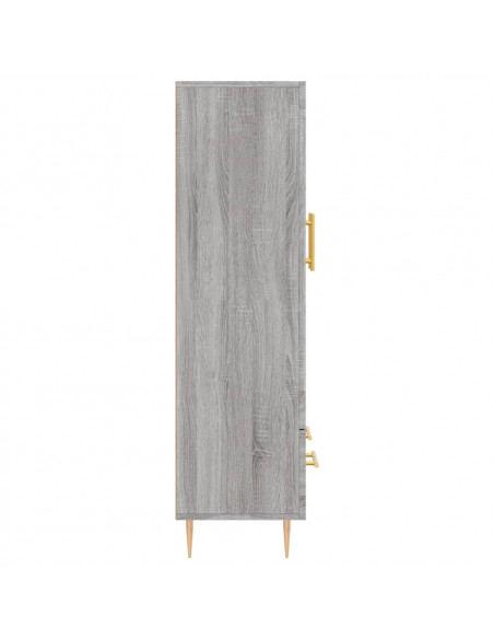 Credenza Grigio Sonoma 69,5x31x115 cm in Legno Multistrato
