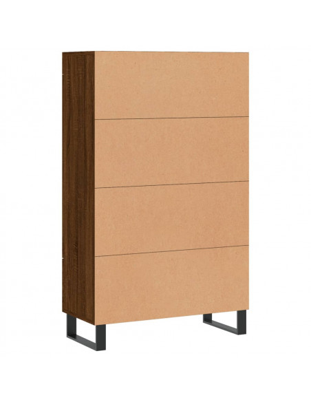 Credenza Rovere Marrone 69,5x31x115 cm in Legno Multistrato