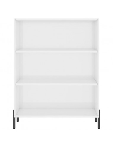 Scaffale Bianco Lucido 69,5x32,5x90 cm in Legno Multistrato