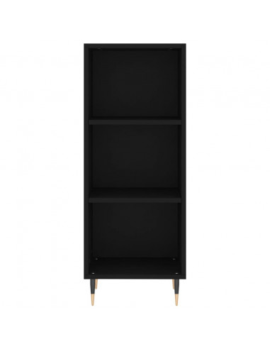 Credenza Nera 34,5x32,5x90 cm in Legno Multistrato
