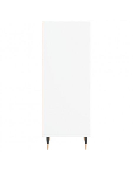 Credenza Bianca 34,5x32,5x90 cm in Legno Multistrato
