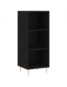 Credenza Nera 34,5x32,5x90 cm in Legno Multistrato 2