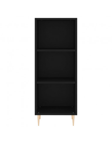 Credenza Nera 34,5x32,5x90 cm in Legno Multistrato