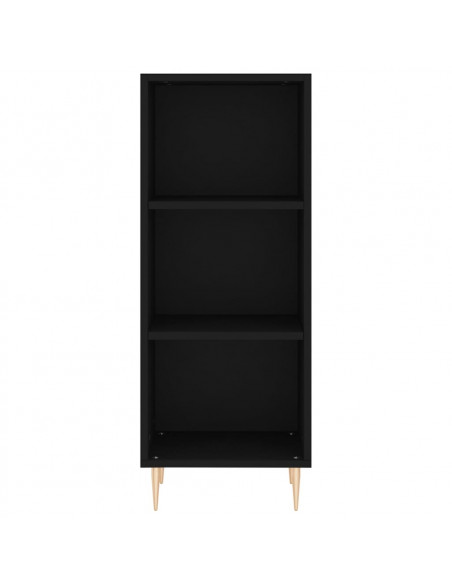 Credenza Nera 34,5x32,5x90 cm in Legno Multistrato