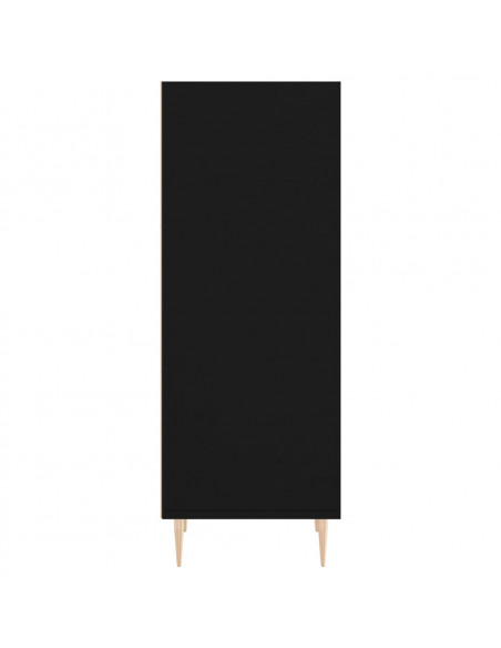 Credenza Nera 34,5x32,5x90 cm in Legno Multistrato