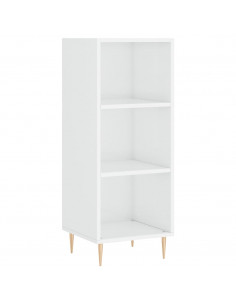Credenza Bianco Lucido 34,5x32,5x90 cm in Legno Multistrato 2
