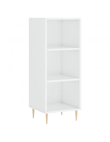 Credenza Bianco Lucido 34,5x32,5x90 cm in Legno Multistrato